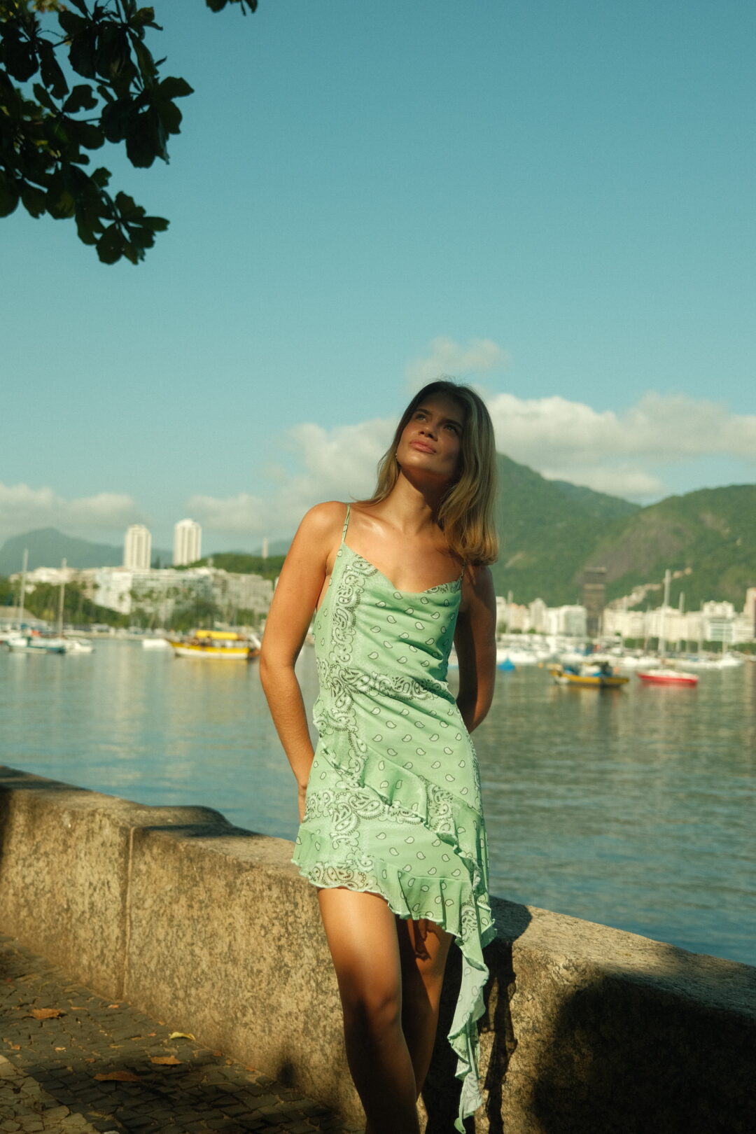 VESTIDO TULE PAISLEY VERDE SUMMER GOODIES - Image 2