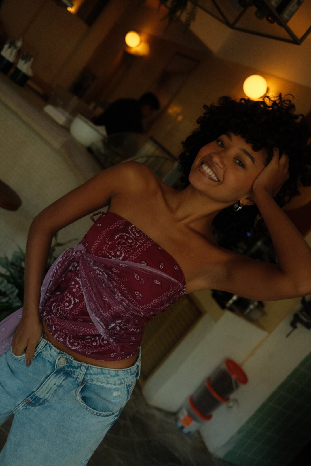 SAIA TULE PAISLEY BORDÔ BOHO WINTER - Image 3
