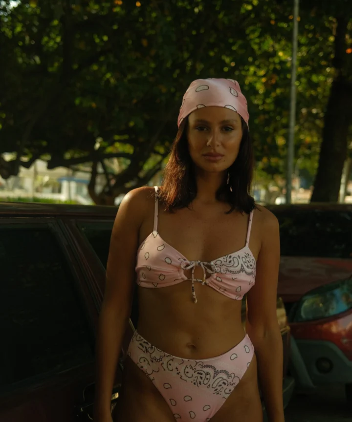 CONJUNTO PAISLEY ROSA TOP GLAUCIA + CALCINHA ALTA