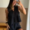 BLUSA LAISE PRETA AFTER SUN - Imagem 3